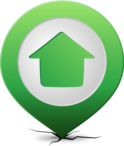 Location map pin HOME LIGHT GREEN