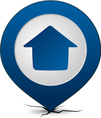 Location map pin HOME NAVY BLUE