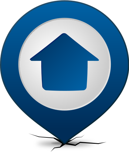 Location map pin HOME NAVY BLUE