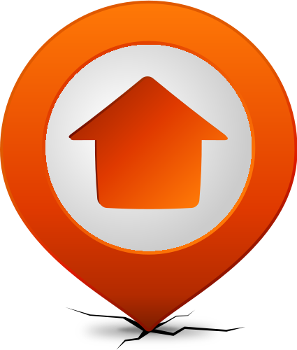Location map pin HOME ORANGE