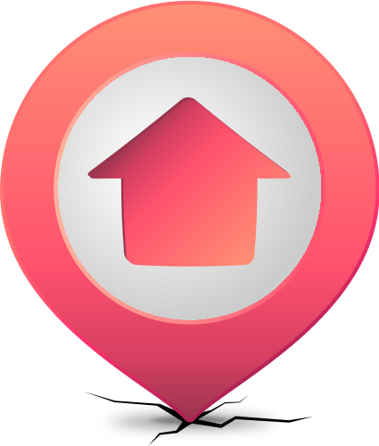 Location map pin HOME PINK