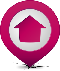 Location map pin HOME PURPLE