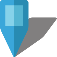 Simple location map pin icon5 light blue free vector data