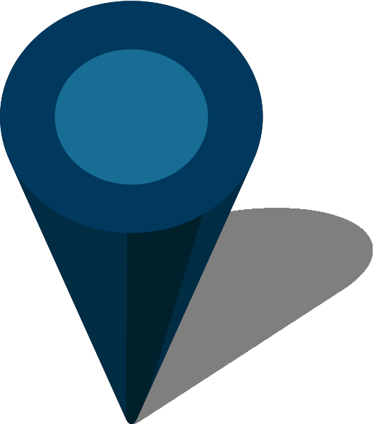 Blue round icon of location free image download