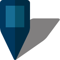 Simple location map pin icon5 navy blue free vector data