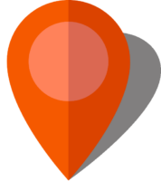 Simple location map pin icon6 orange free vector data