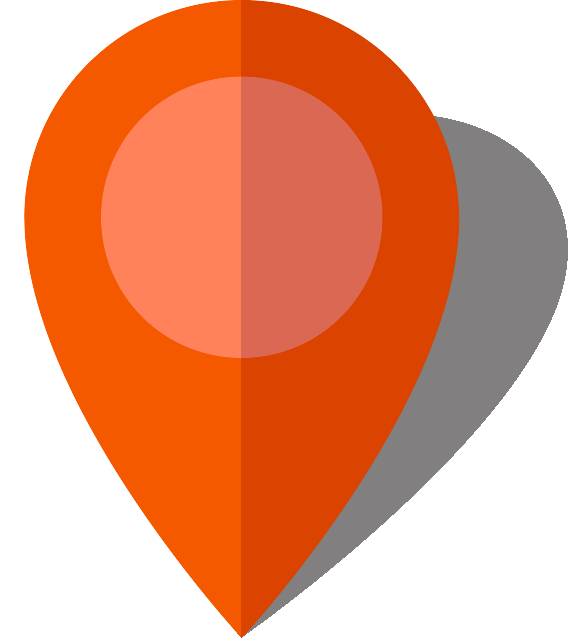 Simple location map pin icon6 orange free vector data