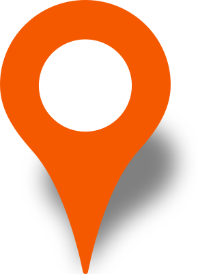 Simple location map pin icon orange free vector data