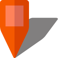 Simple location map pin icon5 orange free vector data