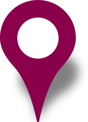 Simple location map pin icon purple free vector data