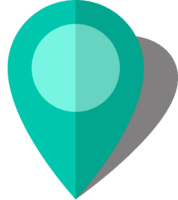 Simple location map pin icon10 turquoise blue free vector data