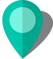 Simple location map pin icon6 turquoise blue free vector data