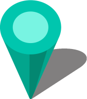 Simple location map pin icon3 turquoise blue free vector data