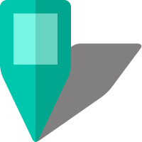 Simple location map pin icon5 turquoise blue free vector data