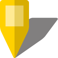 Simple location map pin icon5 yellow free vector data