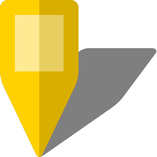 Simple location map pin icon5 yellow free vector data