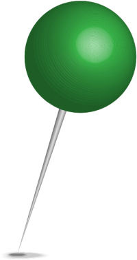 Location map pin green sphere. Free vector data(SVG).