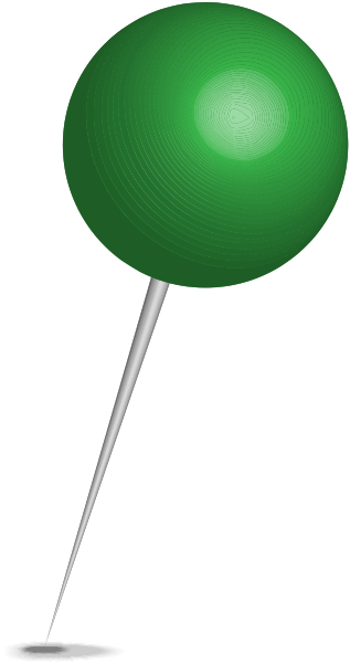 Location map pin green sphere. Free vector data(SVG).