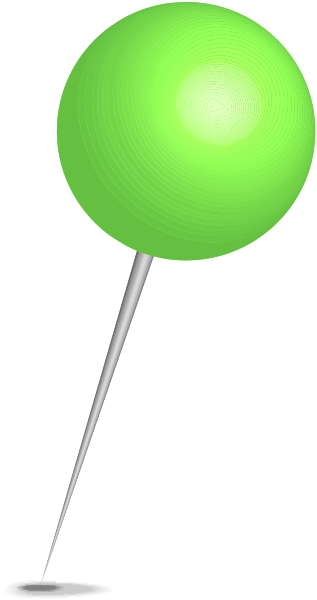 Location map pin light green sphere. Free vector data(SVG).