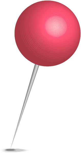 Location map pin pink sphere. Free vector data(SVG).