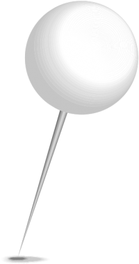 Location map pin white sphere. Free vector data(SVG).