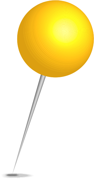 Location map pin yellow sphere. Free vector data(SVG).
