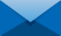 Blue E mail icon free vector data.