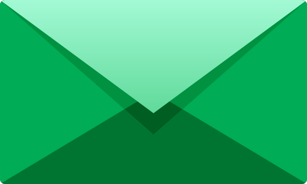 Green E mail icon free vector data.
