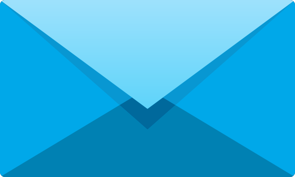 Light blue E mail icon free vector data.