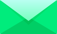 Light green E mail icon free vector data.
