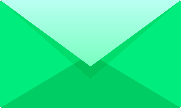 Light green E mail icon free vector data.