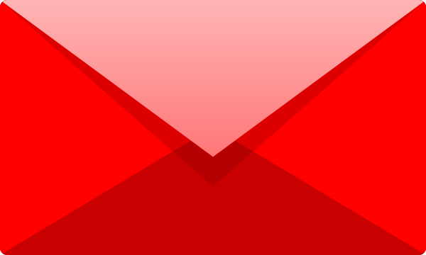 Red E mail icon free vector data.