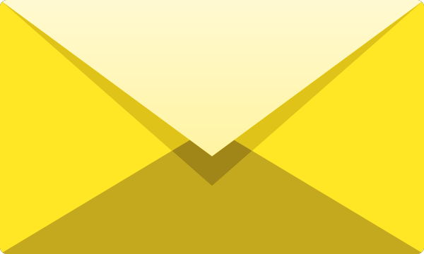 Yellow E mail icon free vector data.