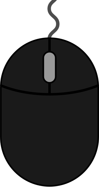 Black mouse icon2 free vector data.
