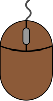 Brown mouse icon2 free vector data.
