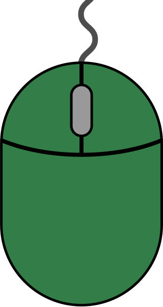 Dark green mouse icon2 free vector data.