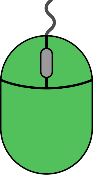 Green mouse icon2 free vector data.