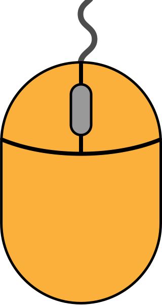 Light orange mouse icon2 free vector data.