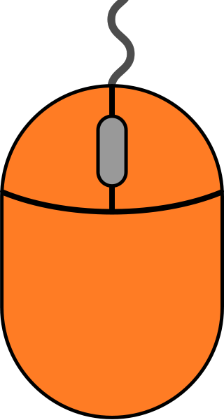 Orange mouse icon2 free vector data.