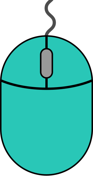 Turquoise blue mouse icon2 free vector data.