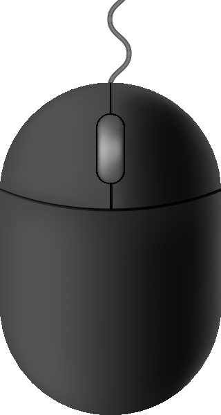 Black mouse icon free vector data.