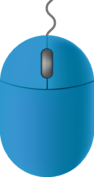 Blue mouse icon free vector data.