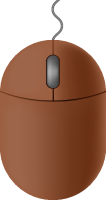Brown mouse icon free vector data.