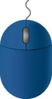 Dark blue mouse icon free vector data.