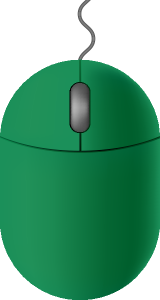 Dark green mouse icon free vector data.