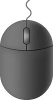 Gray mouse icon free vector data.