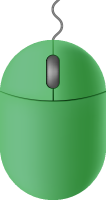 Green mouse icon free vector data.