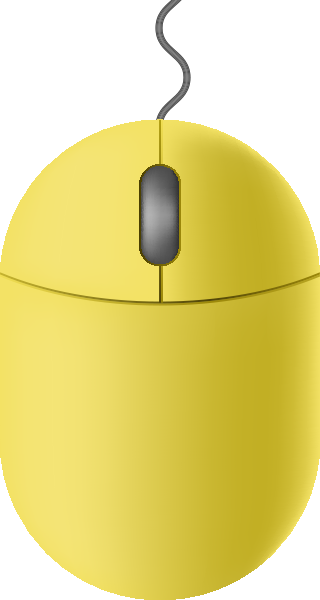 Lemon yellow mouse icon free vector data.