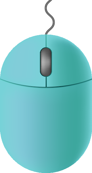 Light blue mouse icon free vector data.