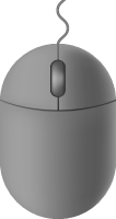 Light gray mouse icon free vector data.